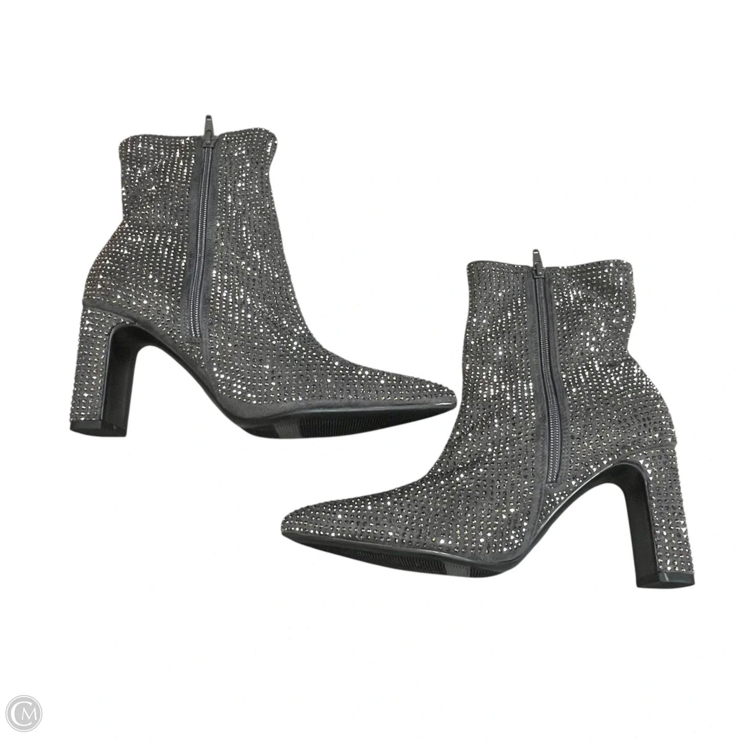Boots Ankle Heels By A New Day In Grey & Silver, Size: 9.5