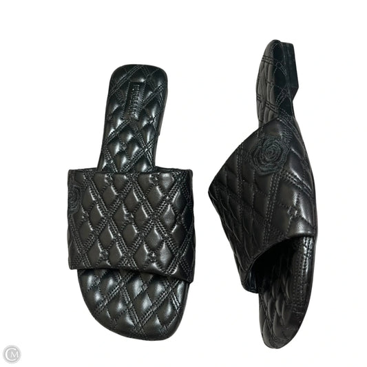 Sandals Luxury Designer By Burberry In Black, Size: 7.5