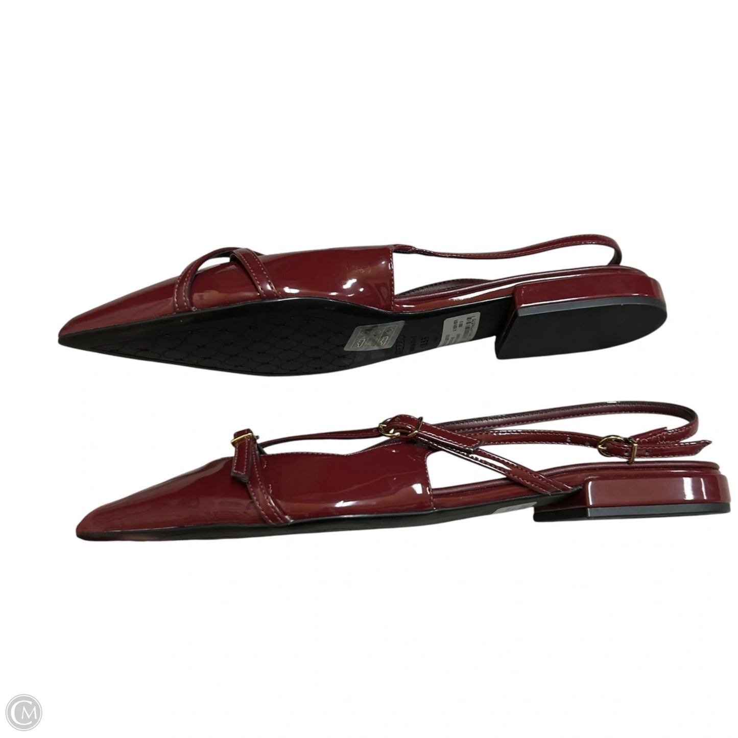 Shoes Flats By Arezzo In Maroon, Size: 8.5