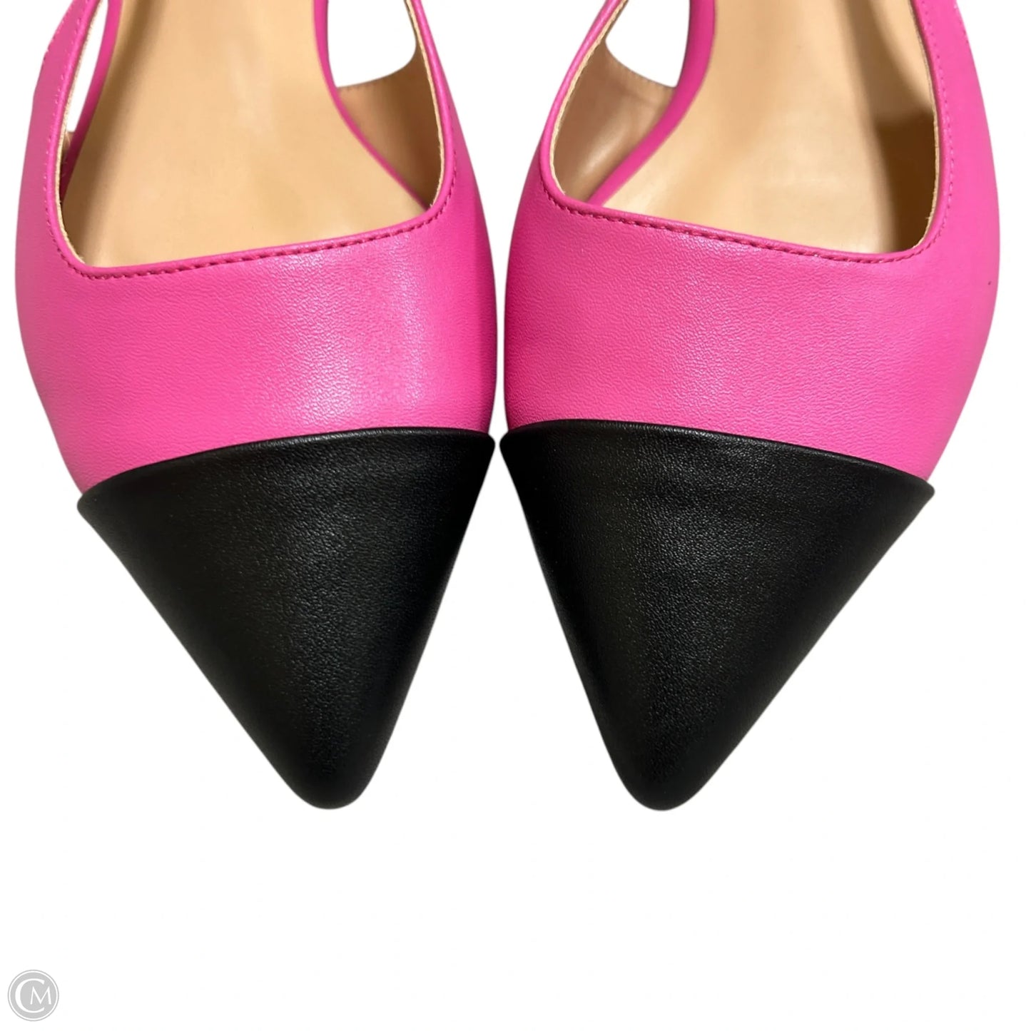 Shoes Flats In Black & Pink, Size: 8.5