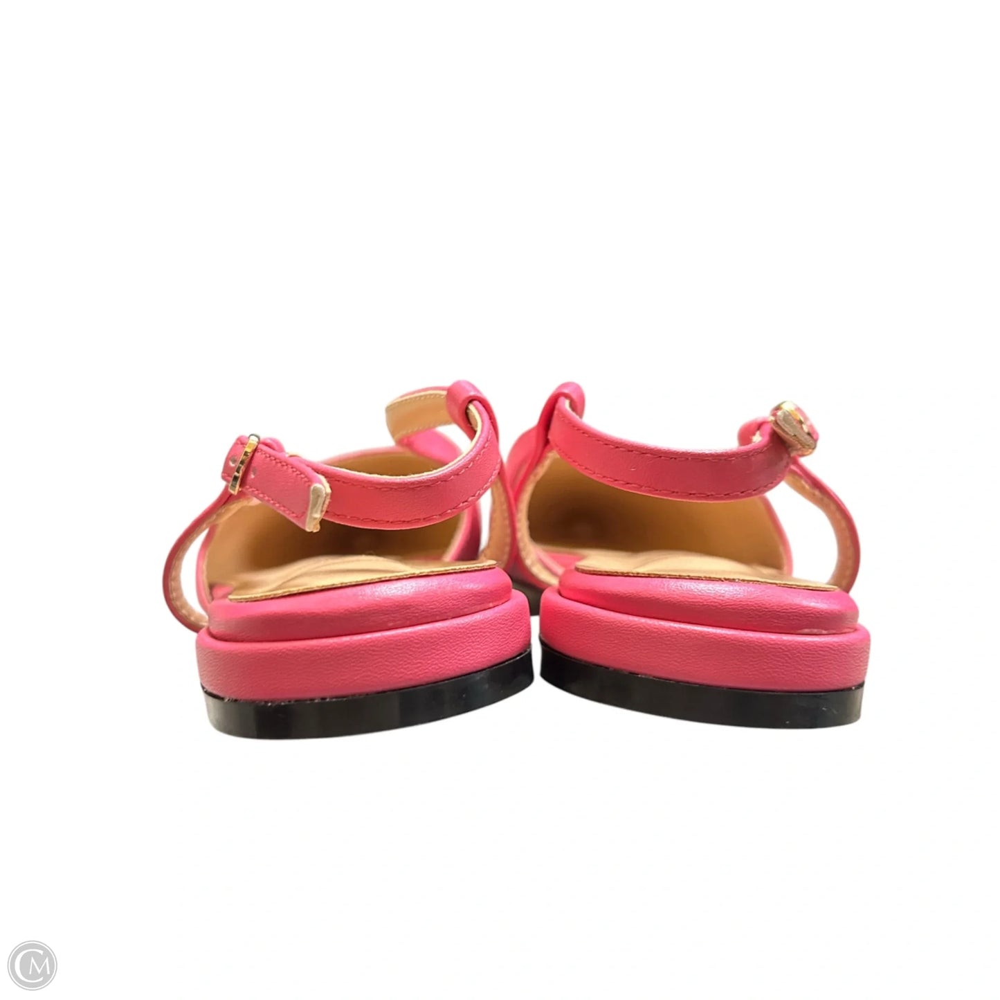 Shoes Flats In Black & Pink, Size: 8.5