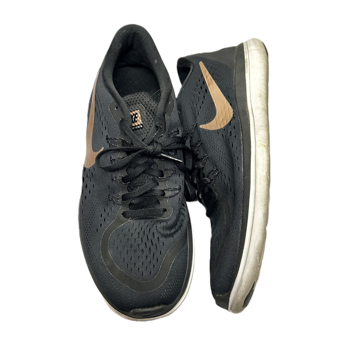 Black & Gold Shoes Athletic By Nike, Size: 12