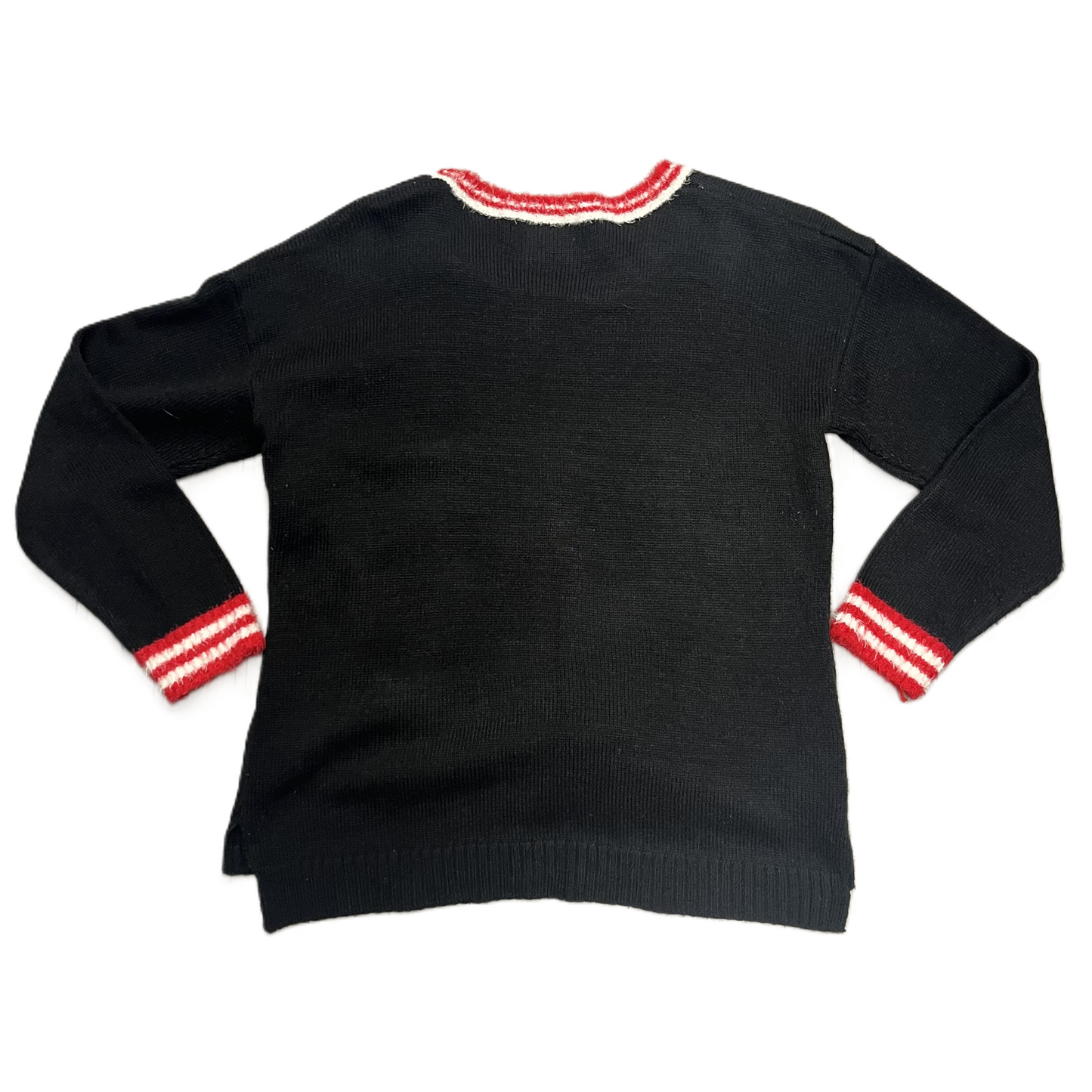 Sweater By 33 Degrees In Black & Red, Size: L