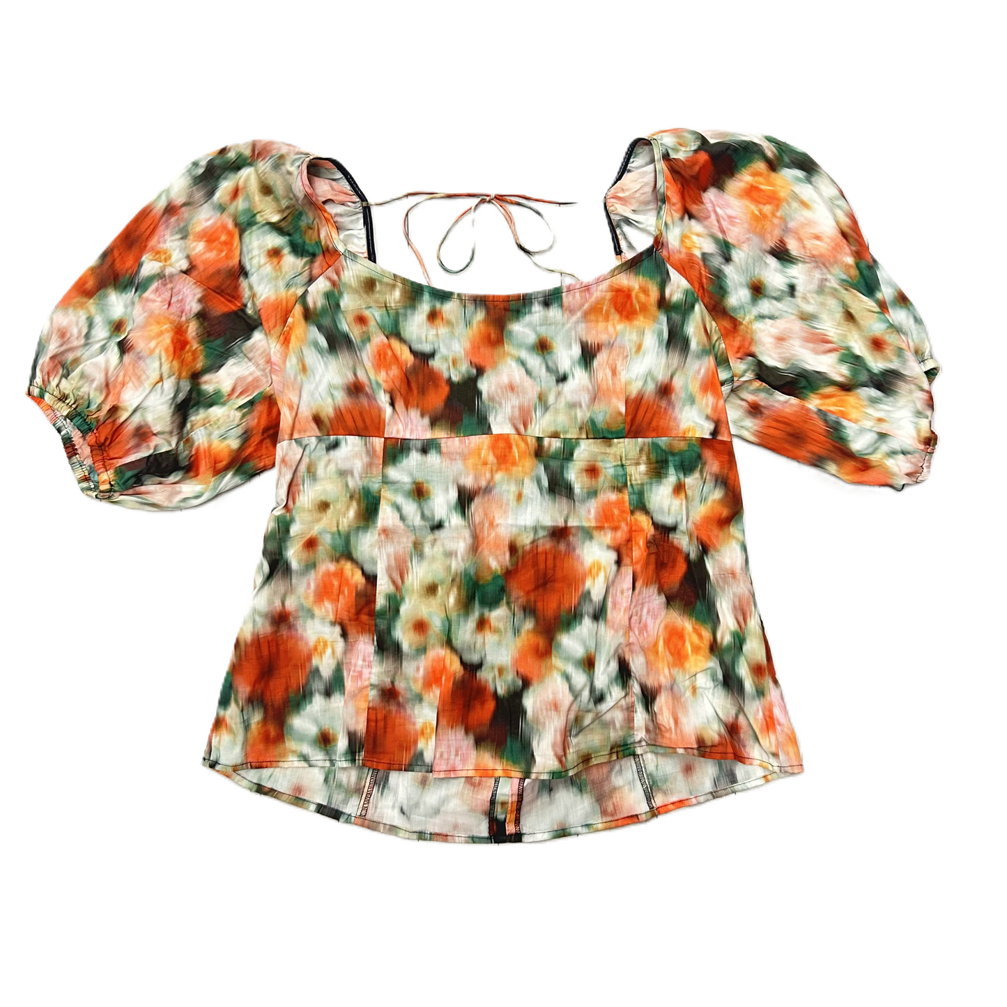 Green & Orange Top Short Sleeve By J. Crew, Size: L