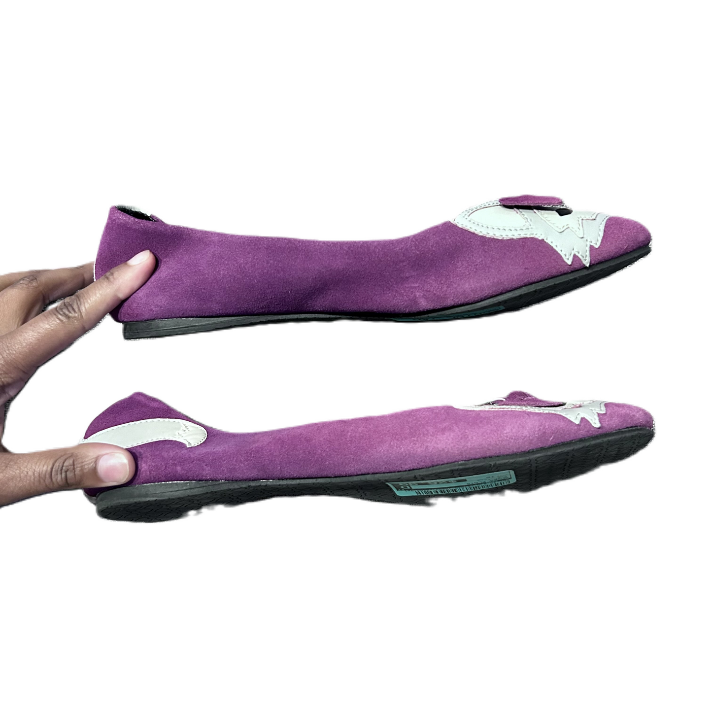 Purple Shoes Flats By Tuk, Size: 10