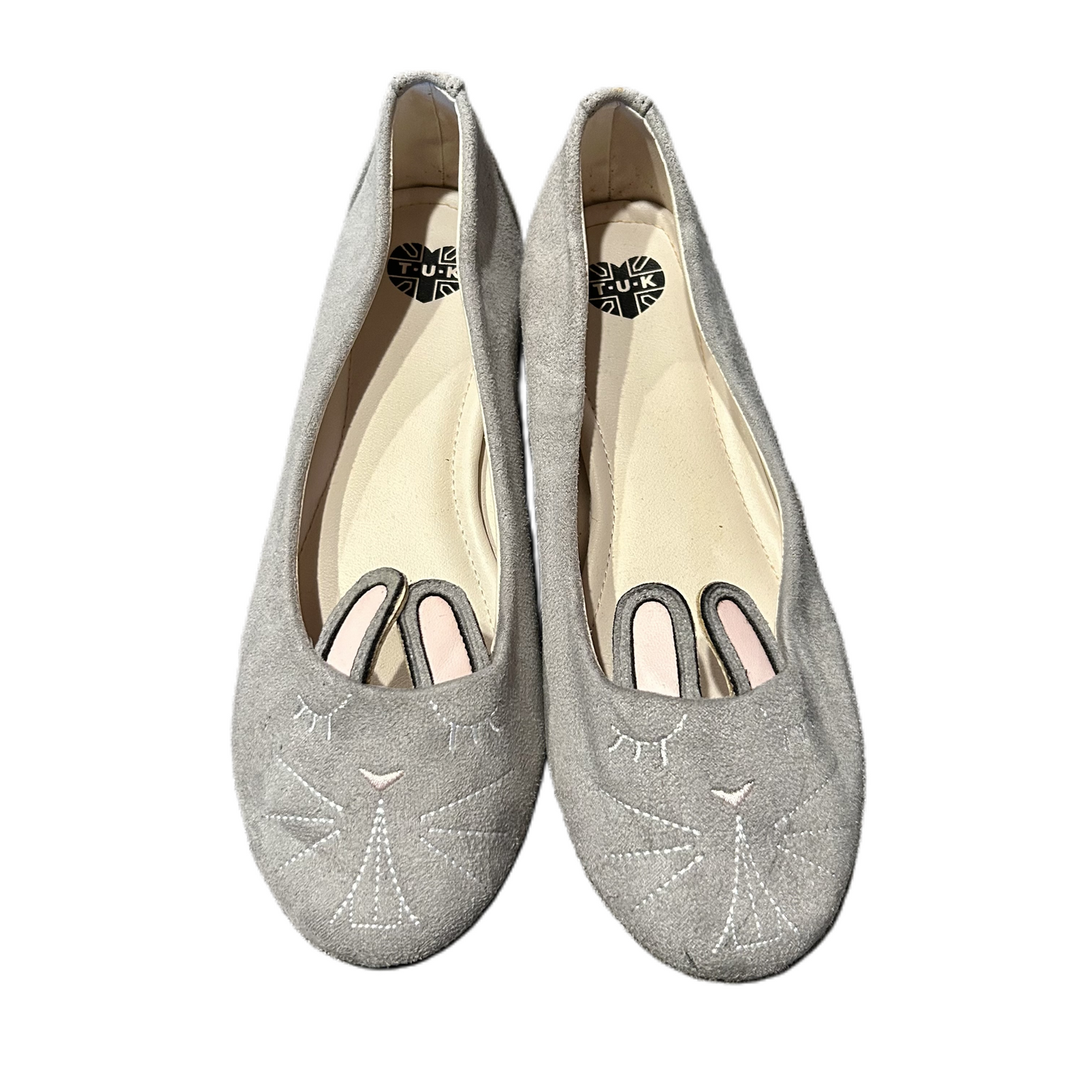 Grey Shoes Flats By Tuk Size: 10