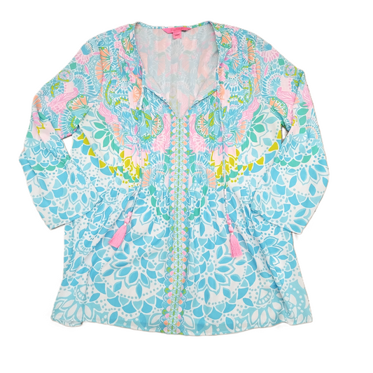 Top 3/4 Sleeve Designer By Lilly Pulitzer  Size: S