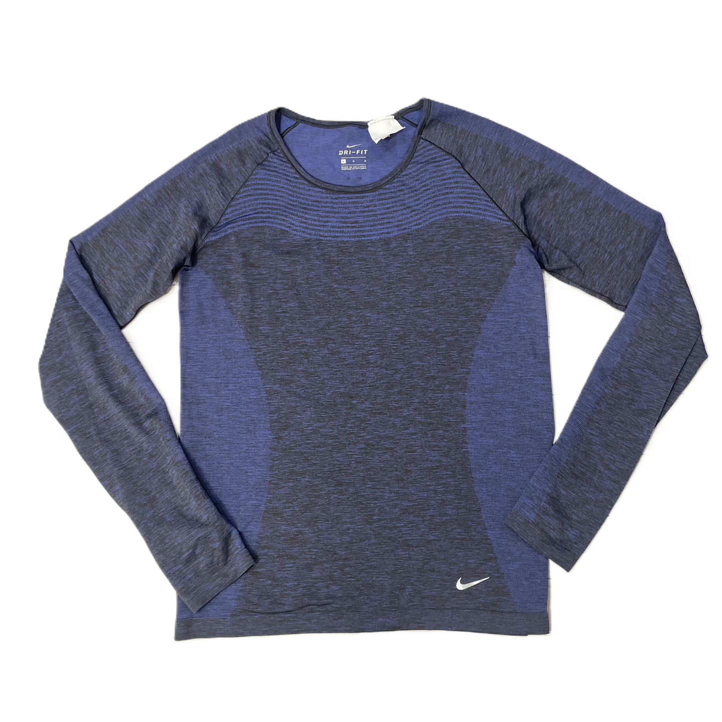 Athletic Top Long Sleeve Collar By Nike  Size: L