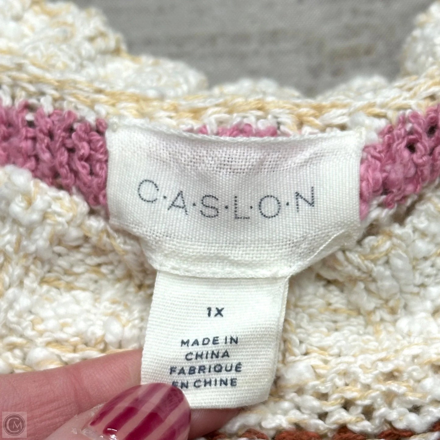 Sweater By Caslon In Striped Pattern, Size: 1x