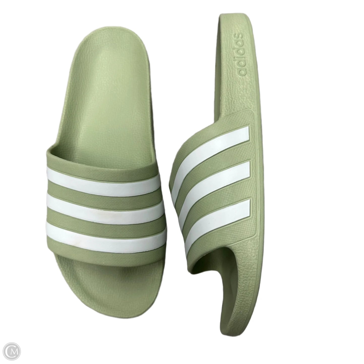 Sandals Sport By Adidas In Green & White, Size: 11