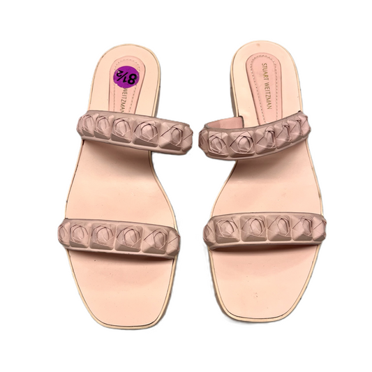 Pink Sandals Designer By Stuart Weitzman, Size: 8.5
