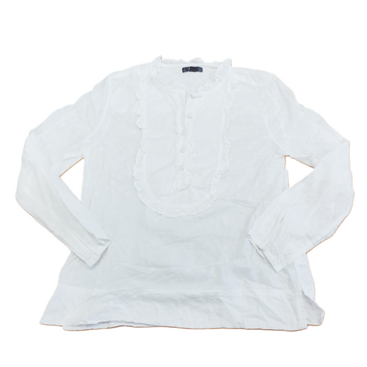 White Blouse Long Sleeve By J. Crew, Size: S