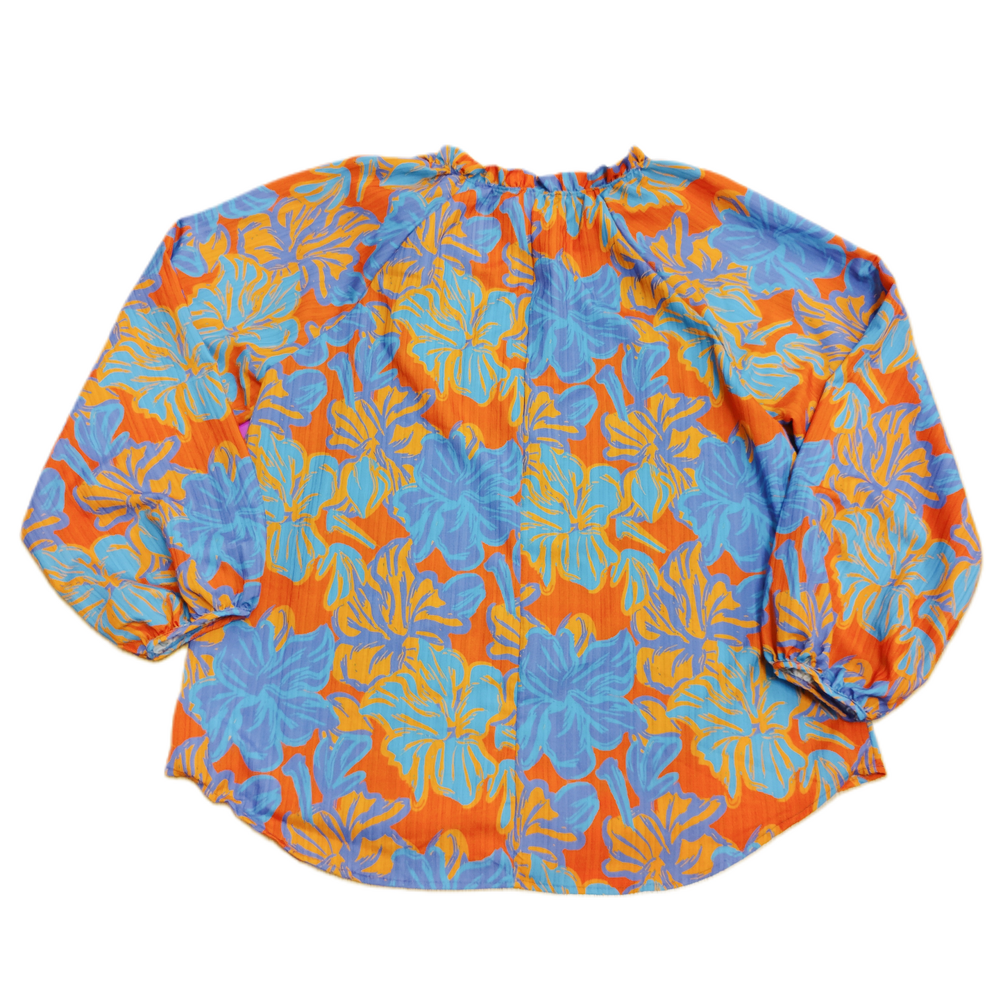 Multi-colored Blouse Long Sleeve By Fantastic Fawn, Size: L