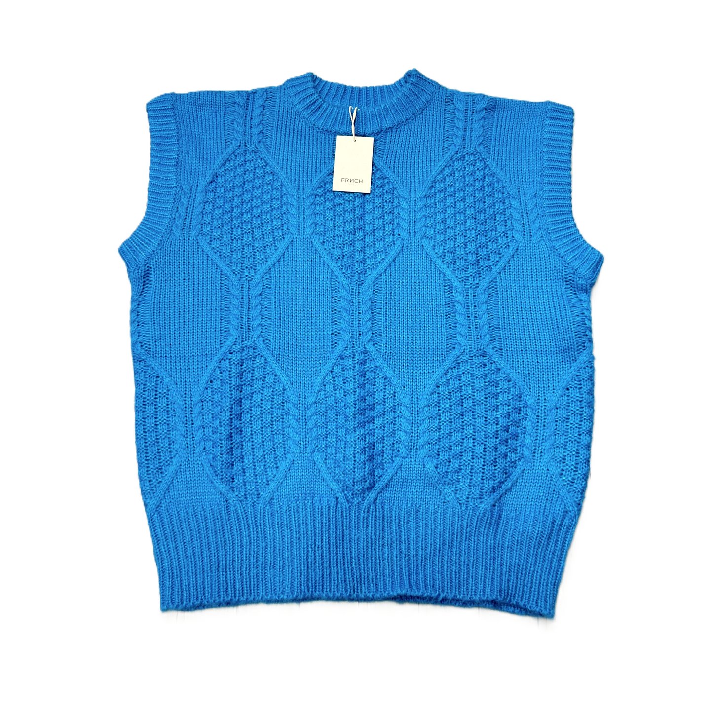 Sweater Short Sleeve By French Paris In Blue, Size: L