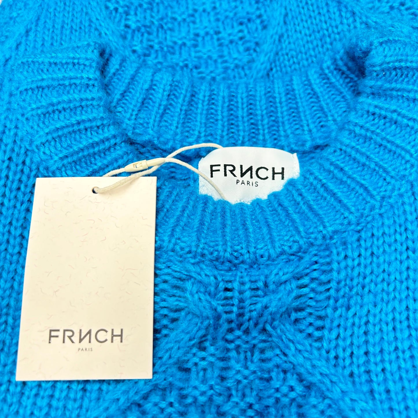 Sweater Short Sleeve By French Paris In Blue, Size: L