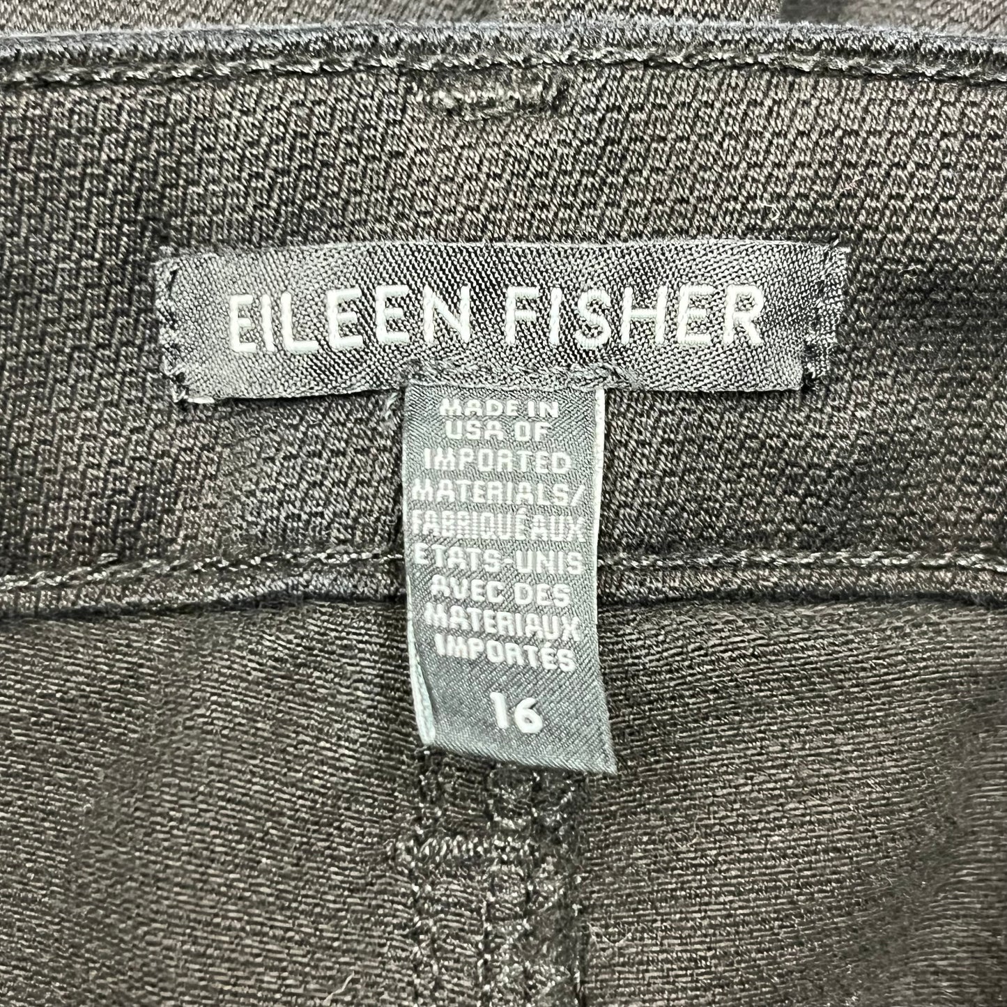 Jeans Skinny By Eileen Fisher In Black, Size: 16