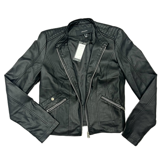 Jacket Leather By Vero Moda In Black, Size: M