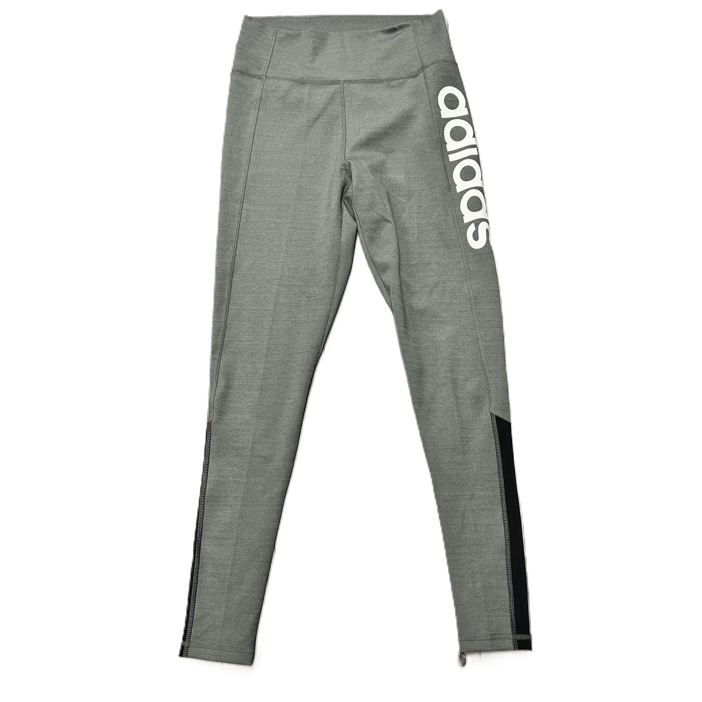 Athletic Leggings By Adidas In Grey, Size: M