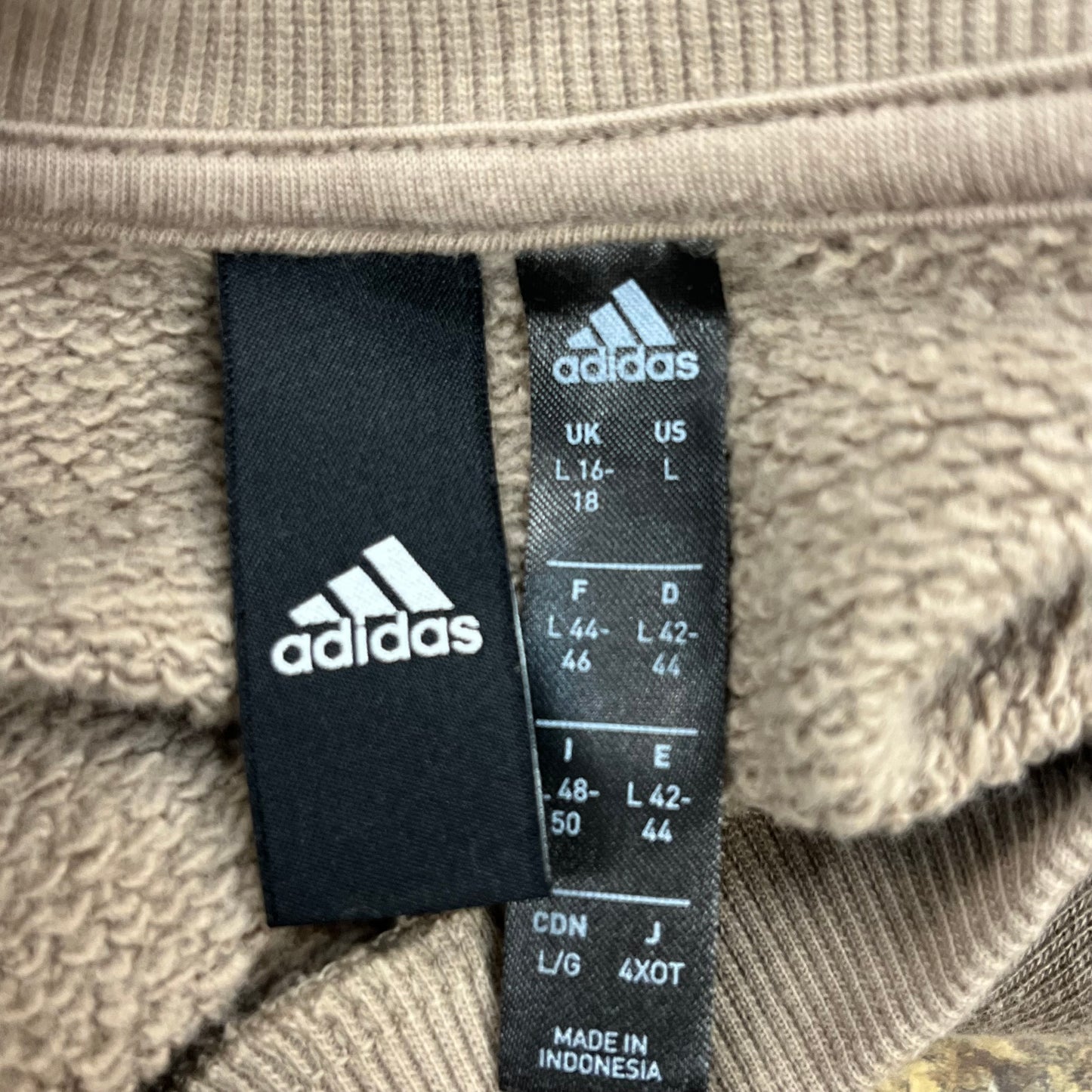 Sweatshirt By Adidas In Beige, Size: L