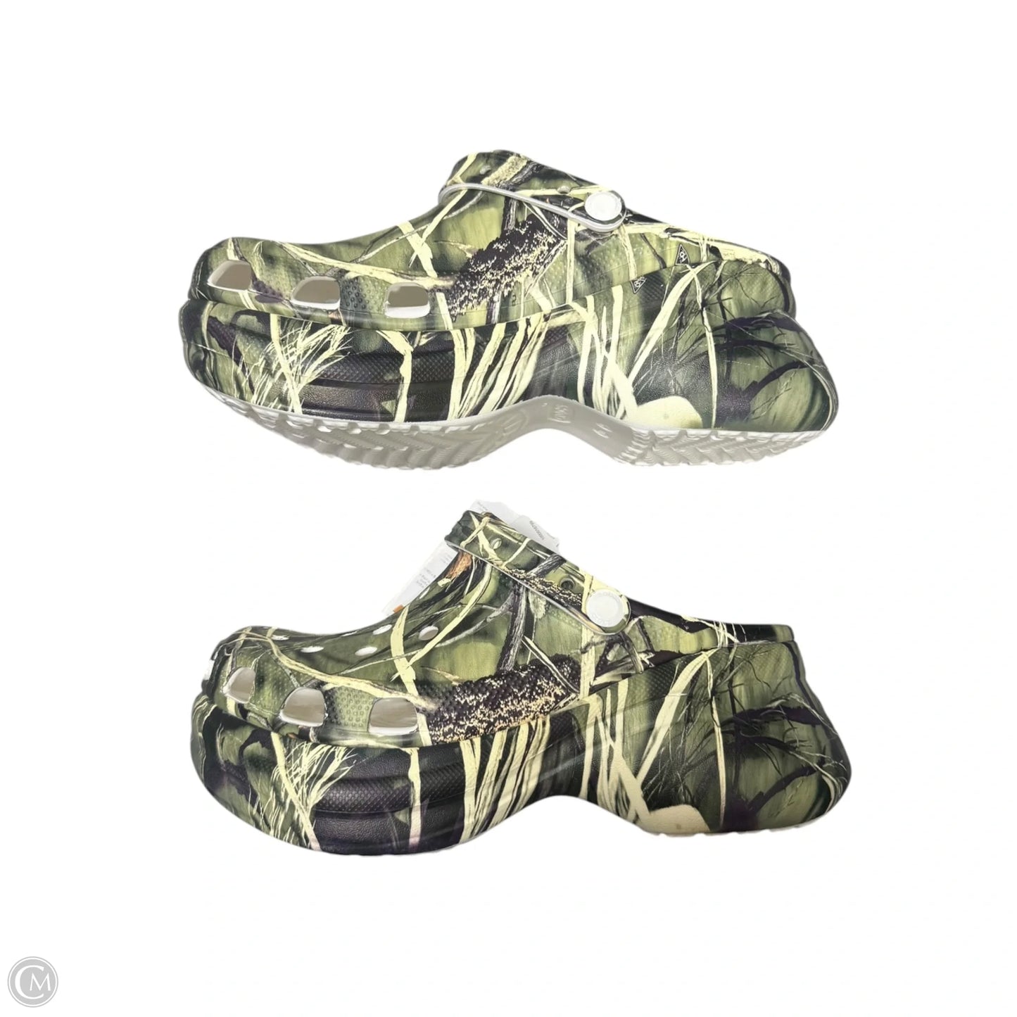 Shoes Sneakers Platform By Crocs In Camouflage Print, Size: 9