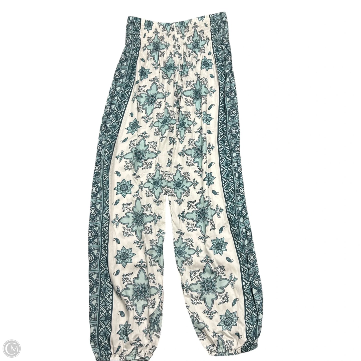 Pants Joggers By Lotus & Luna In Blue & White, Size: M