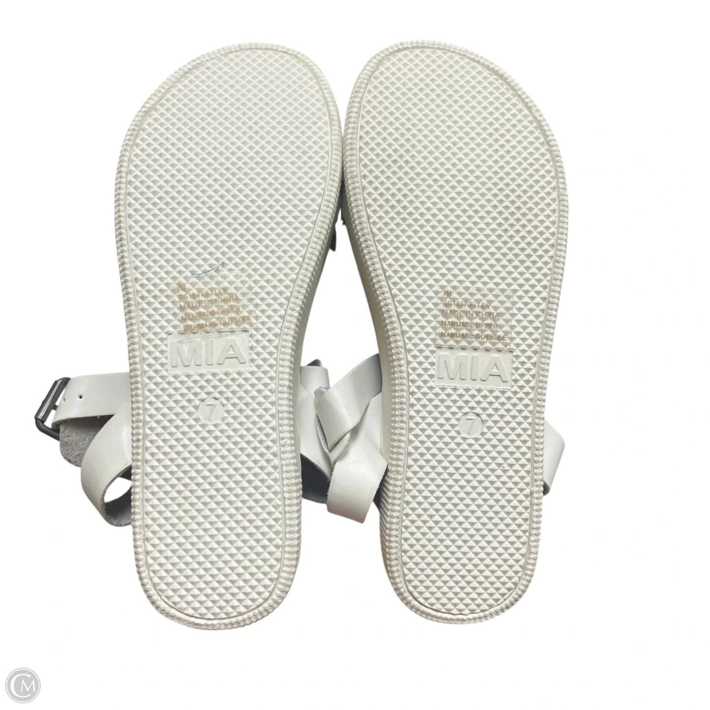 Sandals Heels Platform By Mia In White, Size: 7