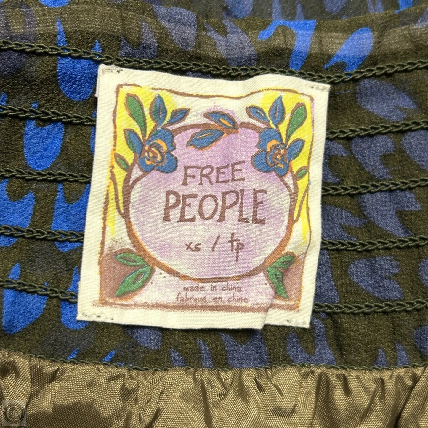 Skirt Mini & Short By Free People In Blue & Green, Size: Xs