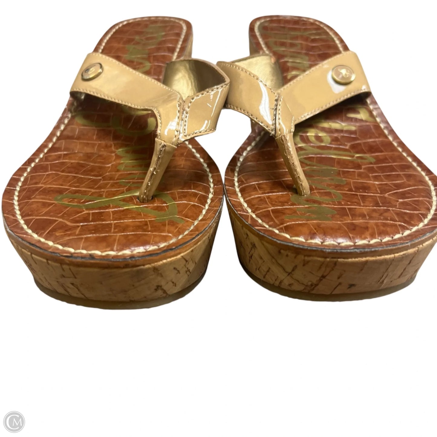 Sandals Heels Block By Sam Edelman In Tan, Size: 7