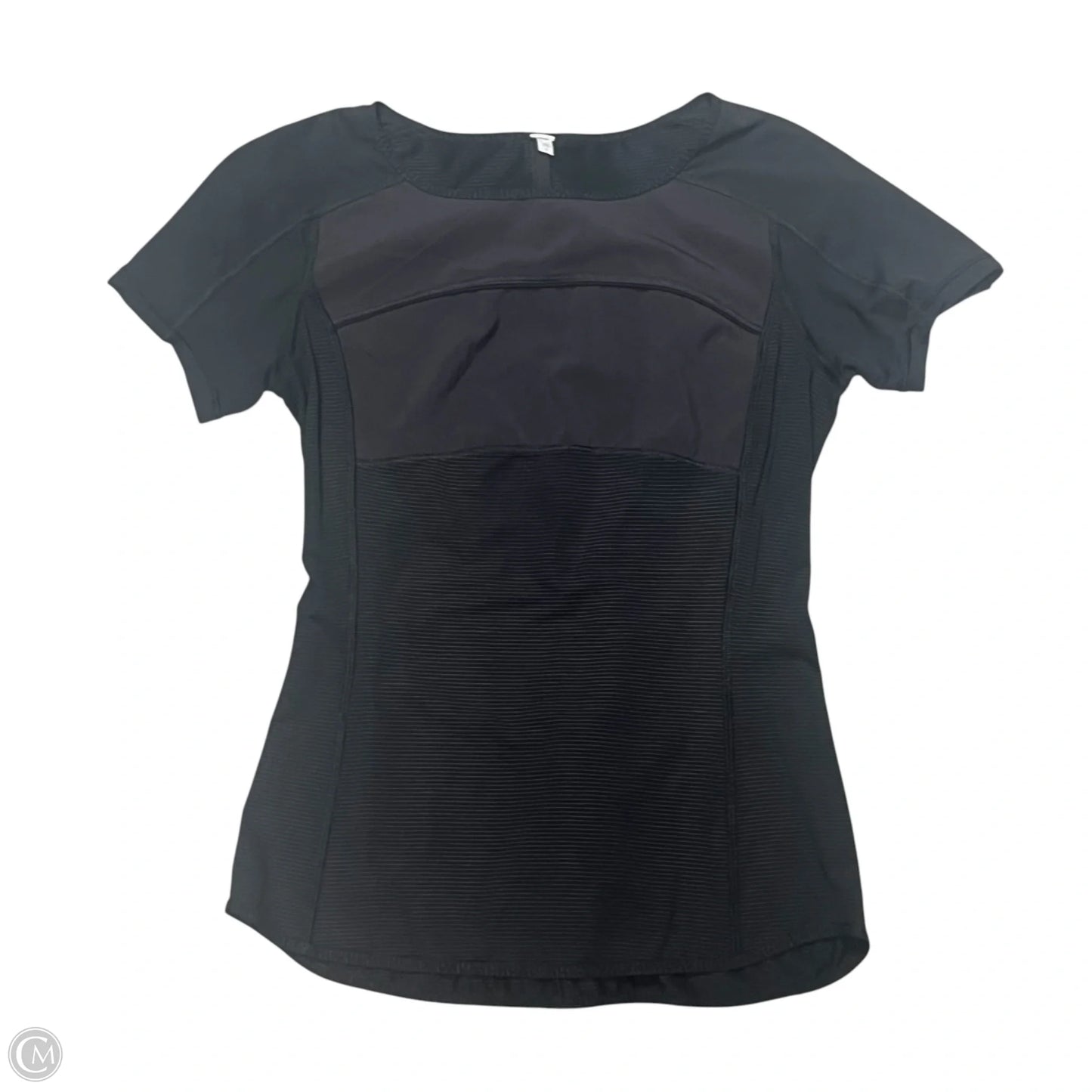 Athletic Top Short Sleeve By Lululemon In Black, Size: 2
