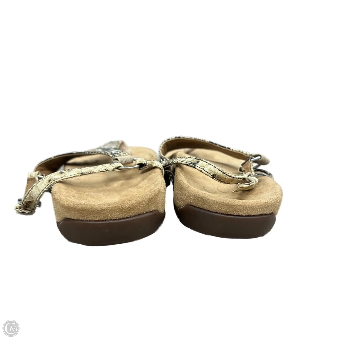 Sandals Flats By Vionic In Snakeskin Print, Size: 9