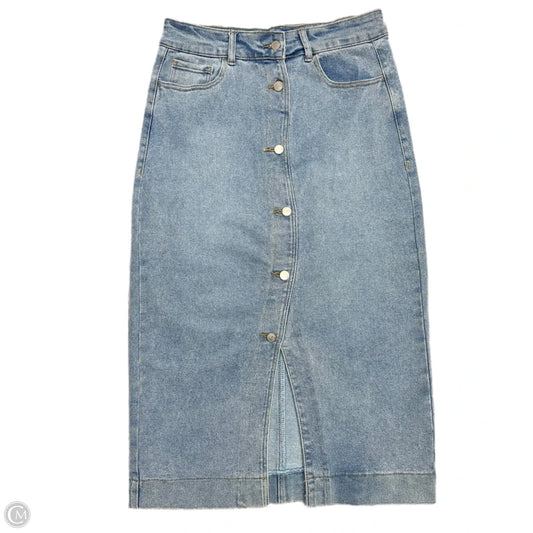 Skirt Maxi By One 5 One In Blue Denim, Size: M