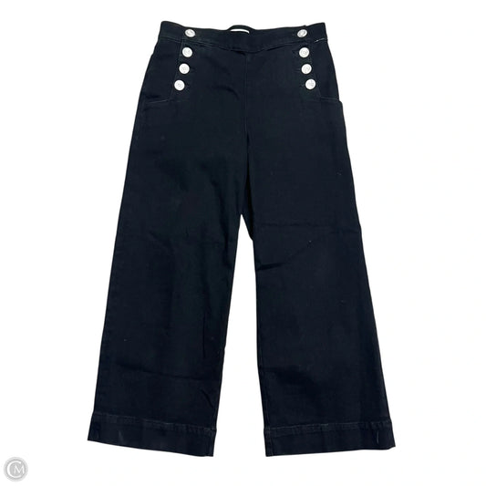 Jeans Wide Leg By Loft In Black Denim, Size: 8