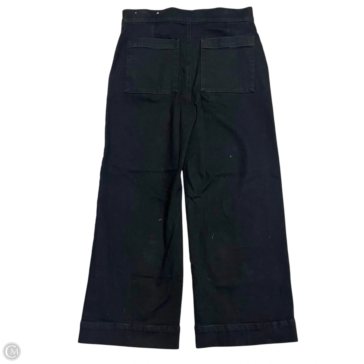 Jeans Wide Leg By Loft In Black Denim, Size: 8