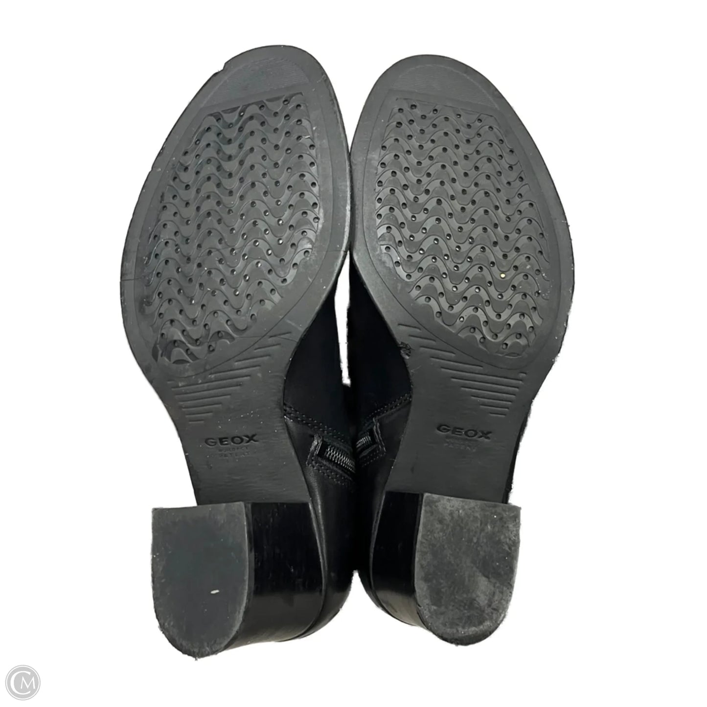 Boots Mid-calf Heels By Geox Shoes In Black, Size: 6.5