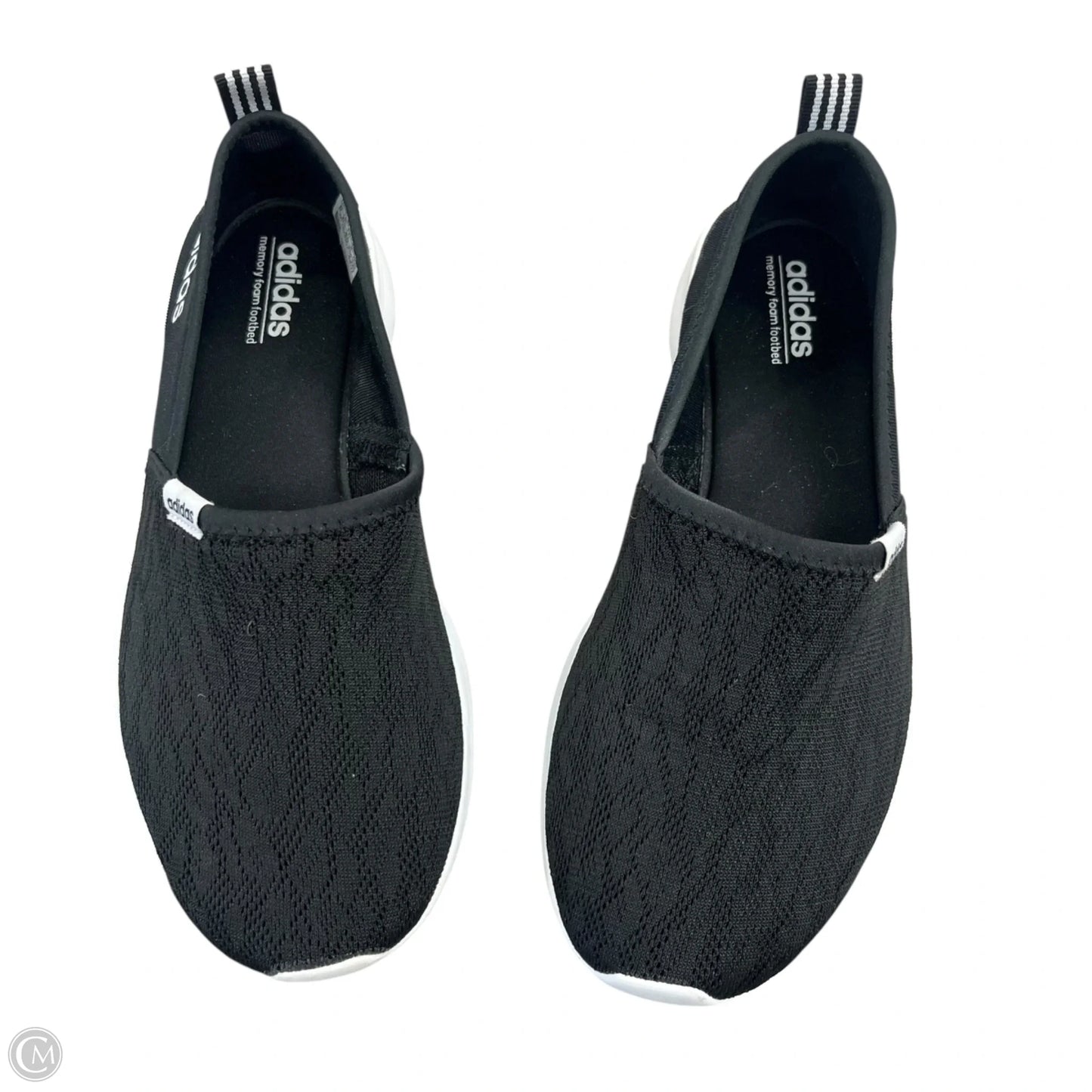 Shoes Flats By Adidas In Black & White, Size: 8