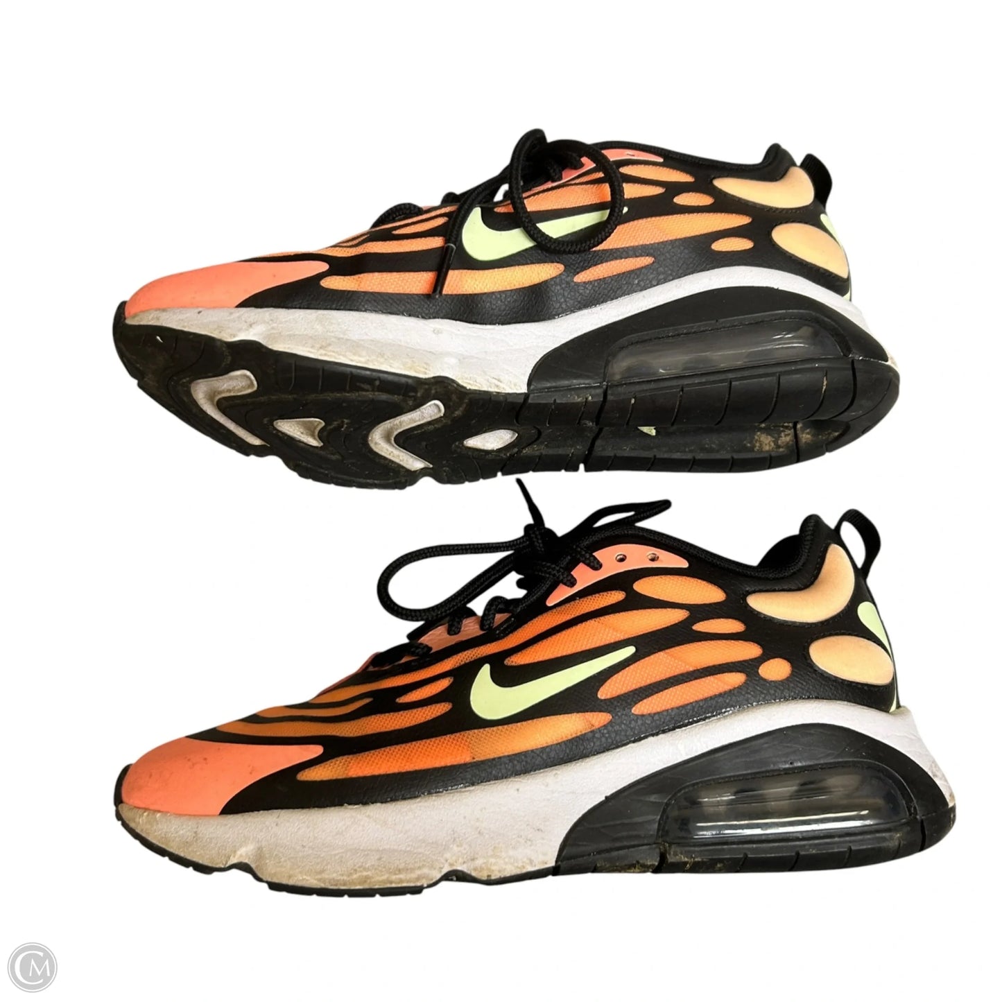 Shoes Sneakers By Nike In Black & Orange, Size: 7.5