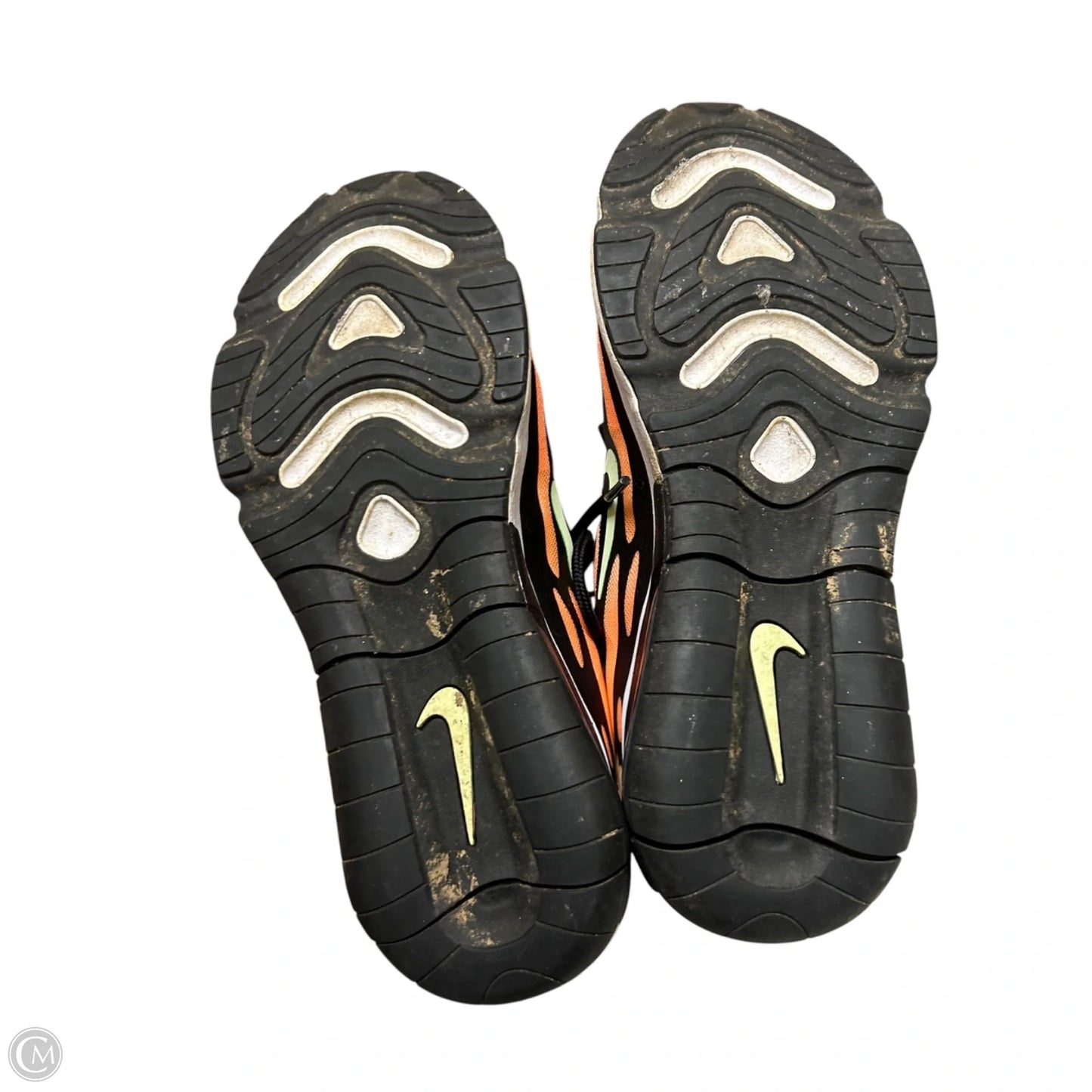Shoes Sneakers By Nike In Black & Orange, Size: 7.5