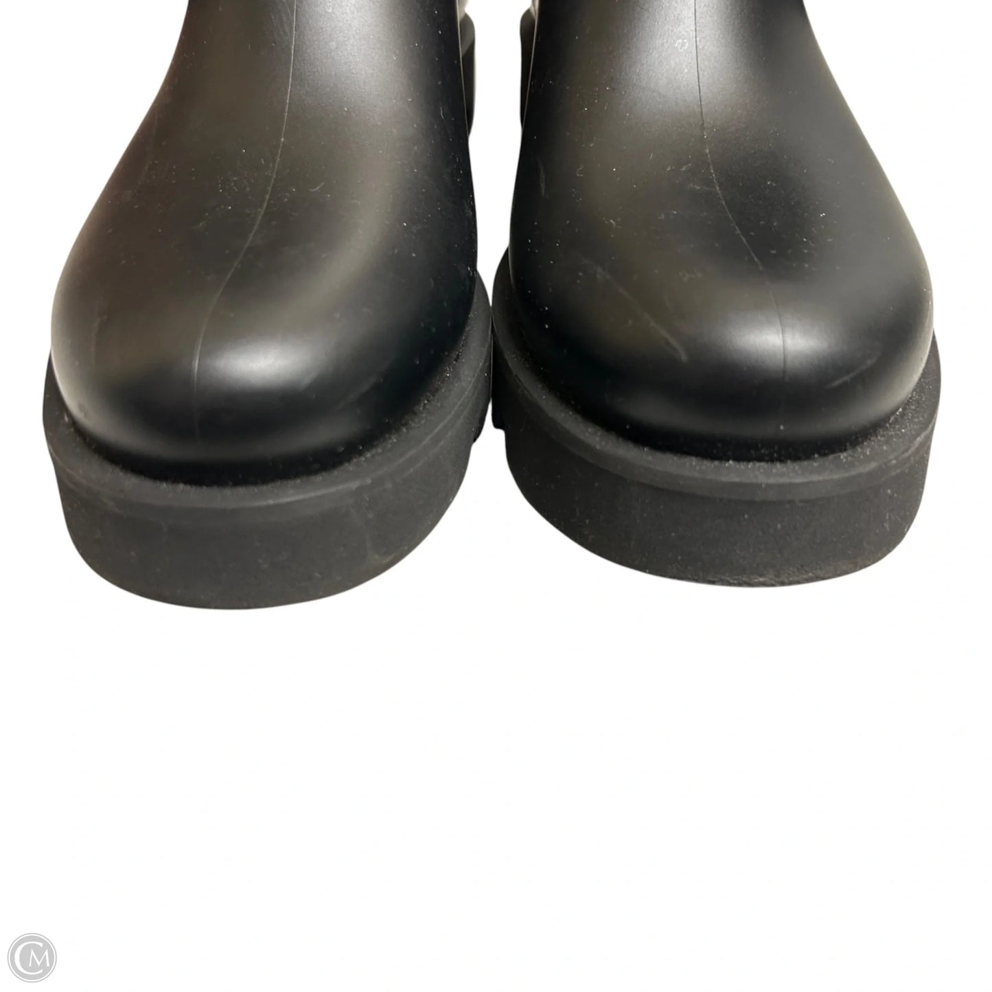 Boots Luxury Designer By Moncler In Black, Size: 7.5
