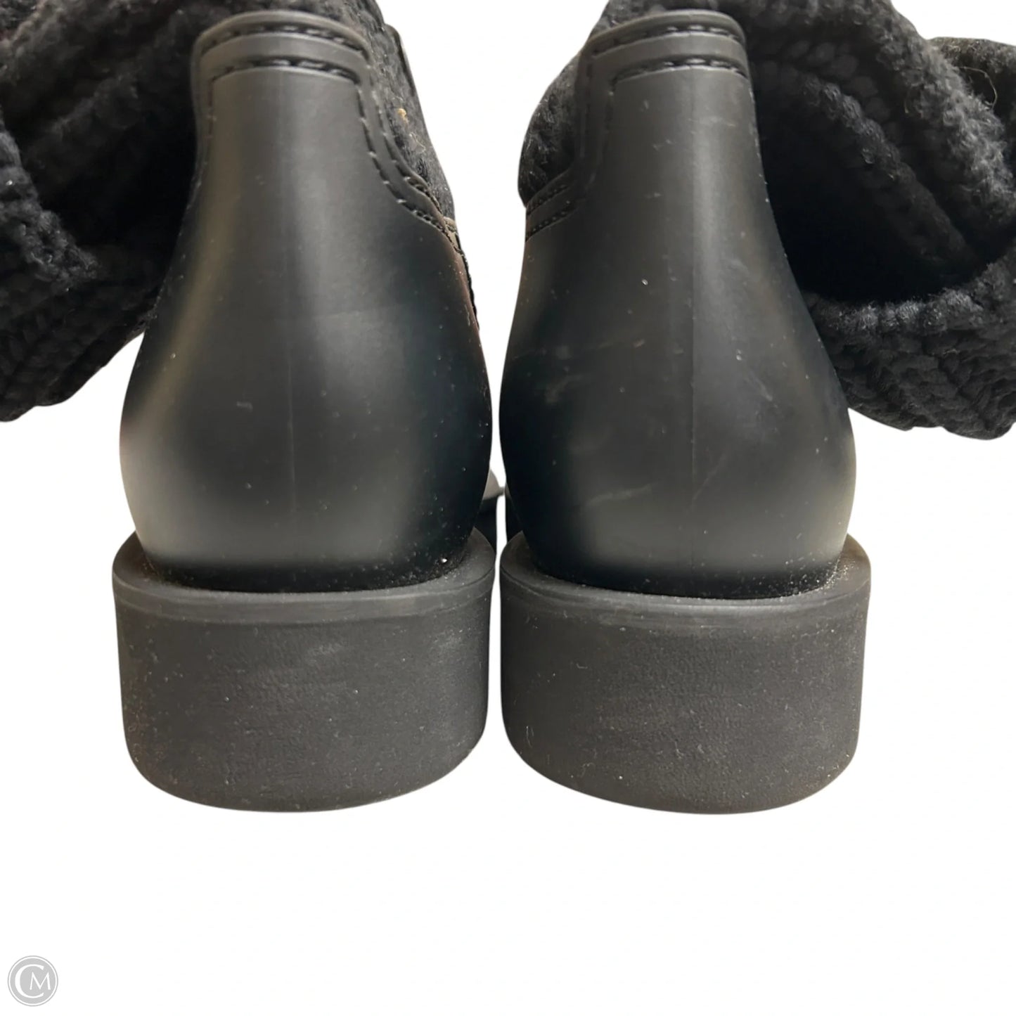 Boots Luxury Designer By Moncler In Black, Size: 7.5