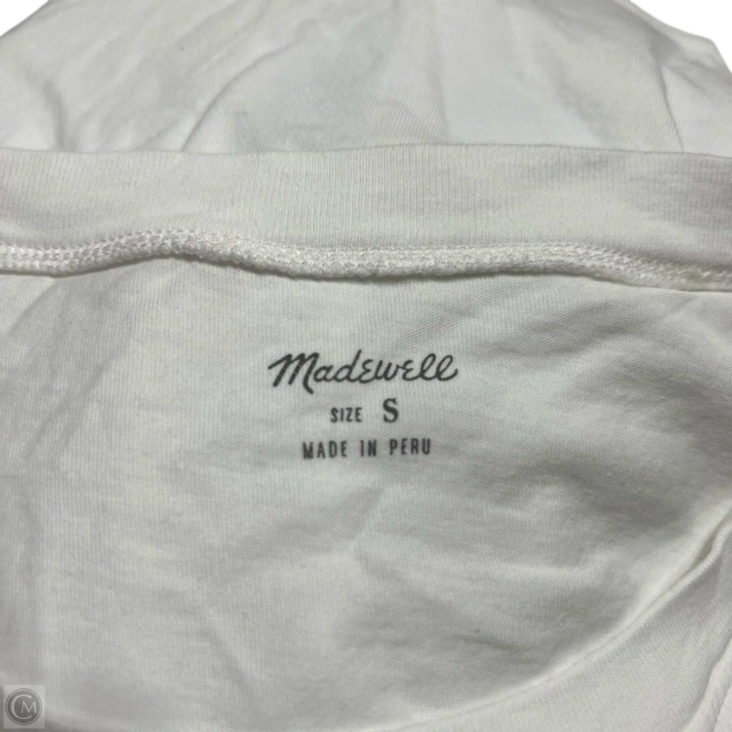 Top Short Sleeve Basic By Madewell In White, Size: S