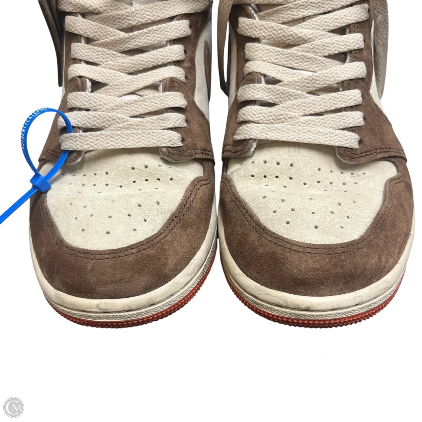 Shoes Luxury Designer By Jordan In Brown & Orange, Size: 9