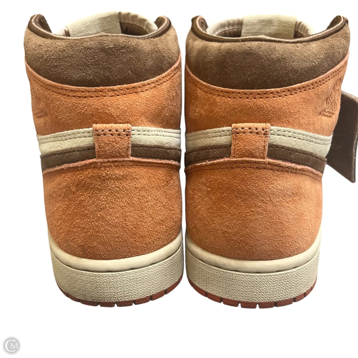 Shoes Luxury Designer By Jordan In Brown & Orange, Size: 9