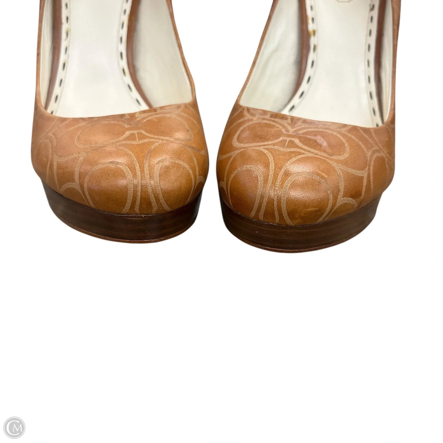 Shoes Designer By Coach In Tan, Size: 8.5