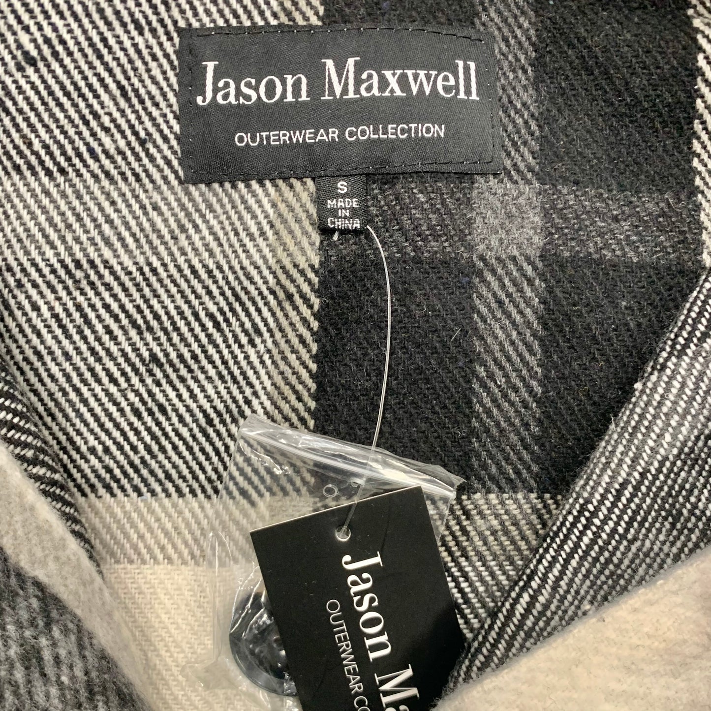 Jacket Shirt By Jason Maxwell In Black & White, Size: S