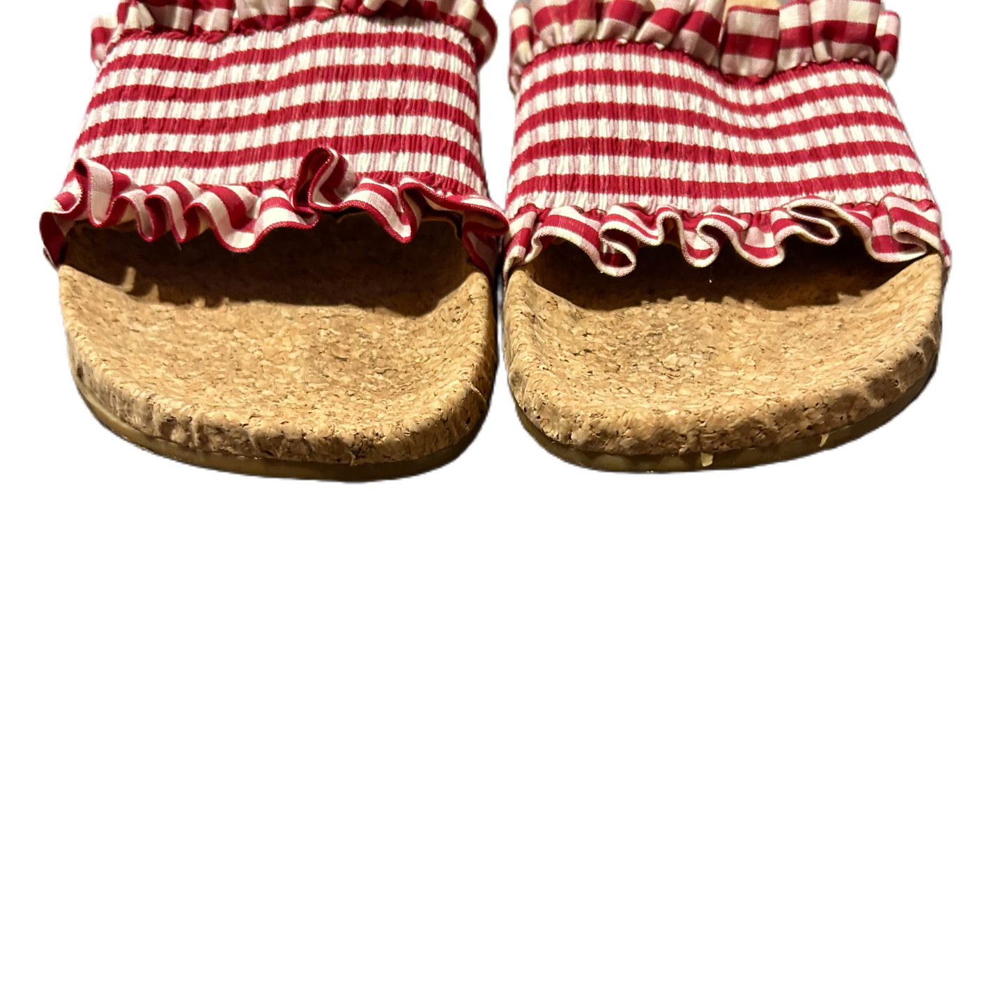 Sandals Flats By Alex and Alex In Red & White, Size: 5