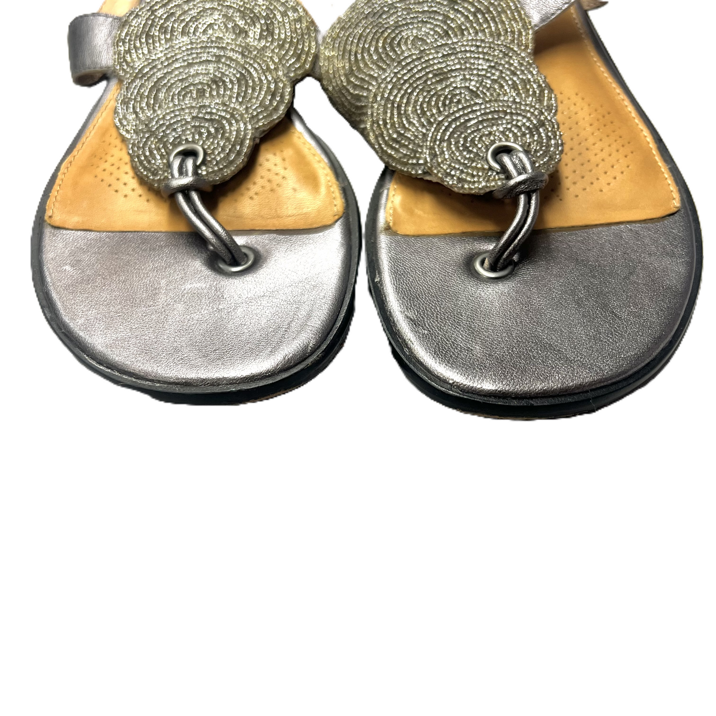 Sandals Flip Flops By Corso Como In Silver, Size: 8