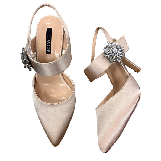 Shoes Heels Kitten By Erijunor In Cream, Size: 7
