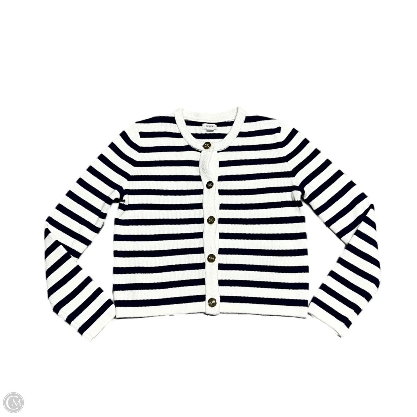 Sweater Cardigan By J. Crew In Striped Pattern, Size: Xs