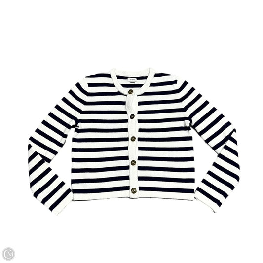 Sweater Cardigan By J. Crew In Striped Pattern, Size: Xs