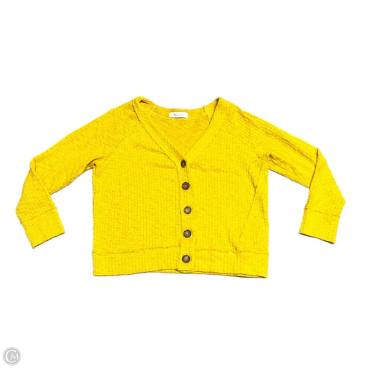 Sweater Cardigan By Vince Camuto In Yellow, Size: S